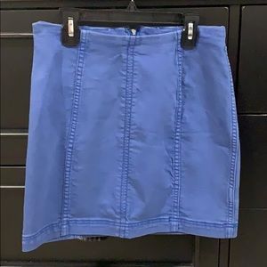 Royal blue mini skirt